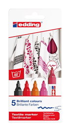 Marcador Textil Edding 4500 Caja De 5 (Col. Calidos)