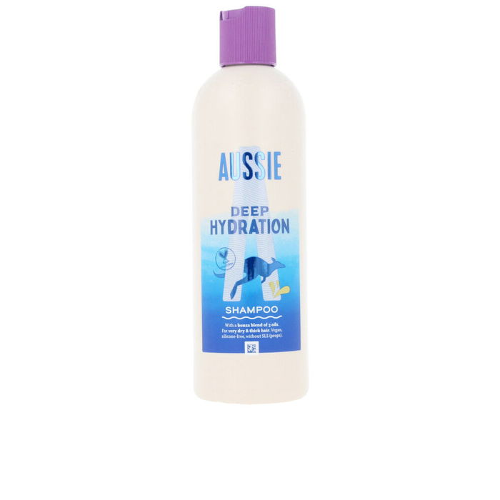 Aussie Deep Hydration Champú 300 ml - Hidratación Intensa para Cabello Rizado, Grueso y Seco con Aceites de Jojoba, Aguacate y Macadamia