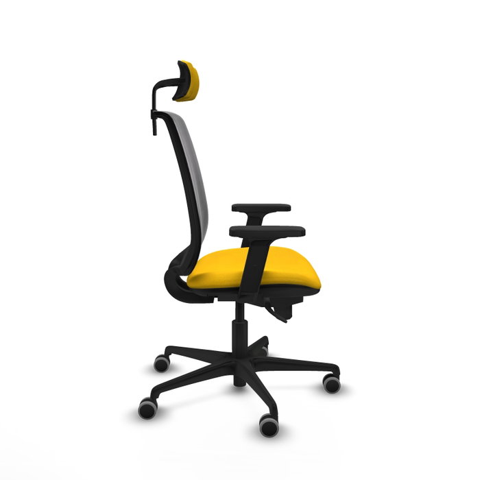 PIQUERAS Y CRESPO Alares Silla de oficina Sincro Malla Negra Bali Amarillo PIQUERAS Y CRESPO Alares Silla de oficina Sincro Malla Negra Bali Amarillo