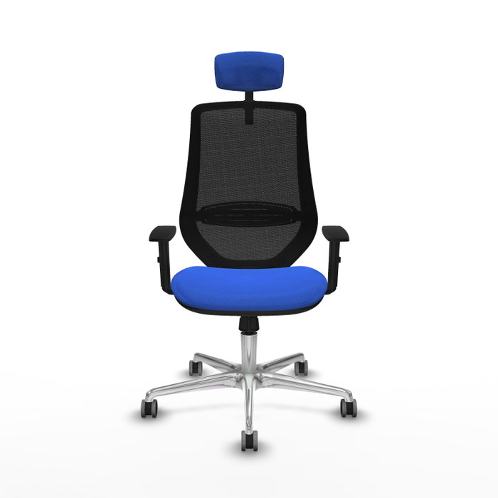 PIQUERAS Y CRESPO Silla de oficina Mardos con mecanismo Sincro, Azul y Negro