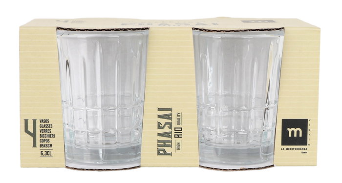 La Mediterranea Set de 4 Vasos Chupitos Phasai Rio 63 ml (24 Cajas) menyeduh profesionalmente