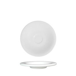 SUMMA SIRA Platillo Llano de Porcelana, Diámetro 14.5 cm, Vajilla Blanca Apta Lavavajillas y Microondas (Set de 6)