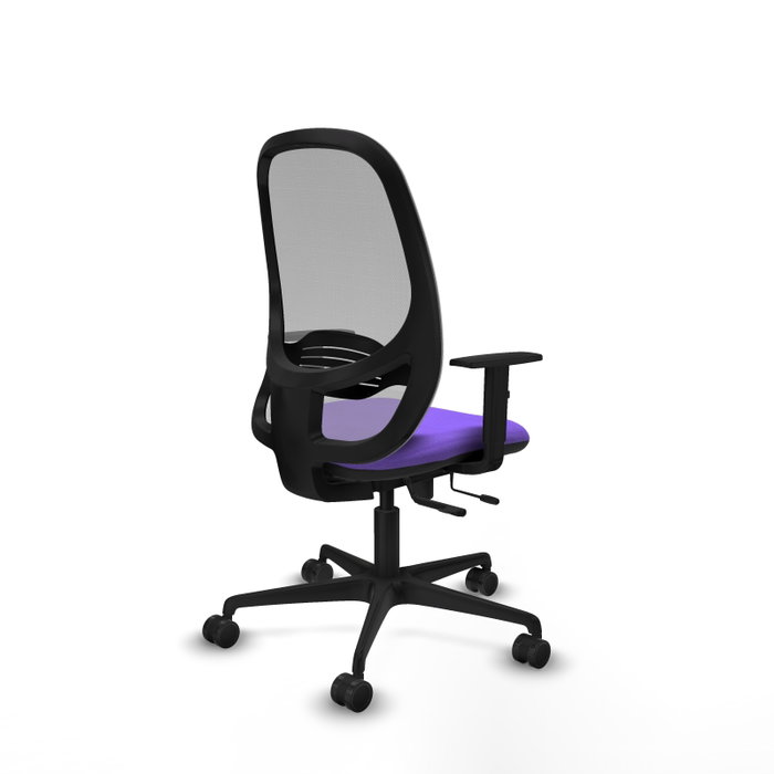 PIQUERAS Y CRESPO Silla de oficina Cilanco con mecanismo Sincro/Traslack, Lila y Gris