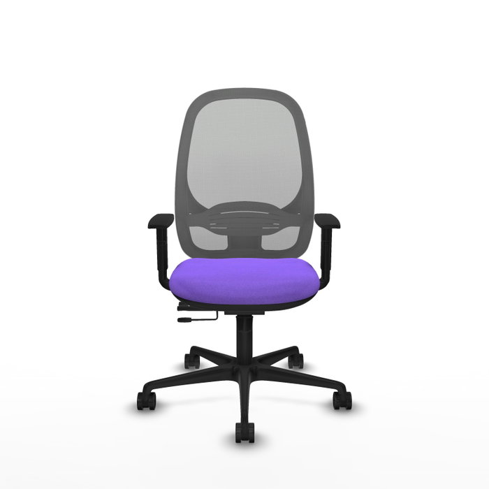 PIQUERAS Y CRESPO Silla de oficina Cilanco con mecanismo Sincro/Traslack, Lila y Gris