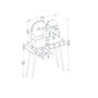 Hanah Home Mesa de Maquillaje Blanca con Espejo, 74 cm Ancho x 35 cm Profundidad x 130.8 cm Alto