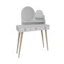 Hanah Home Mesa de Maquillaje Blanca con Espejo, 74 cm Ancho x 35 cm Profundidad x 130.8 cm Alto