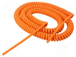 HELU Cable Espiral H07BQ-F 2x1,5mm² Naranja
