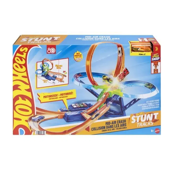 Hot Wheels Pista Multi Crash Set de Refuerzo Motorizado y Coche - JFD12 / MATJFD12