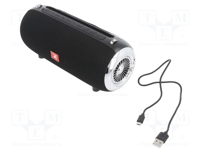 Gembird SPK-BT-17 Altavoz Portátil Bluetooth con Radio FM y Micrófono Negro