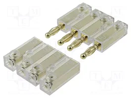 ACV Conector Recto Dorado de 4mm² para Altavoces Atornillados