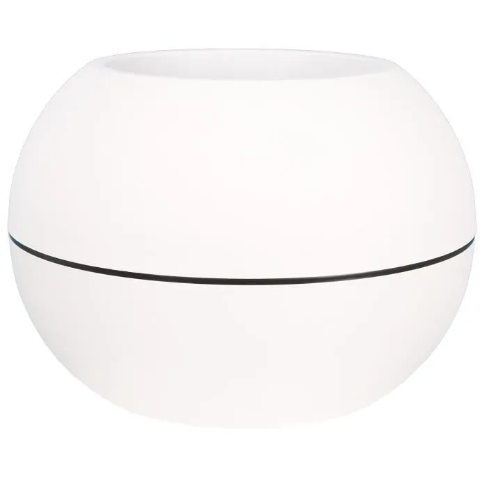 Riviera RIV3580798142023 Jardinera Redonda Plástico Blanco Diámetro 40 cm