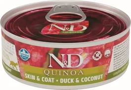 Farmina N&D Cat Quinoa Skin Coat Pato 24x80 gr Alimento Húmedo para Gatos