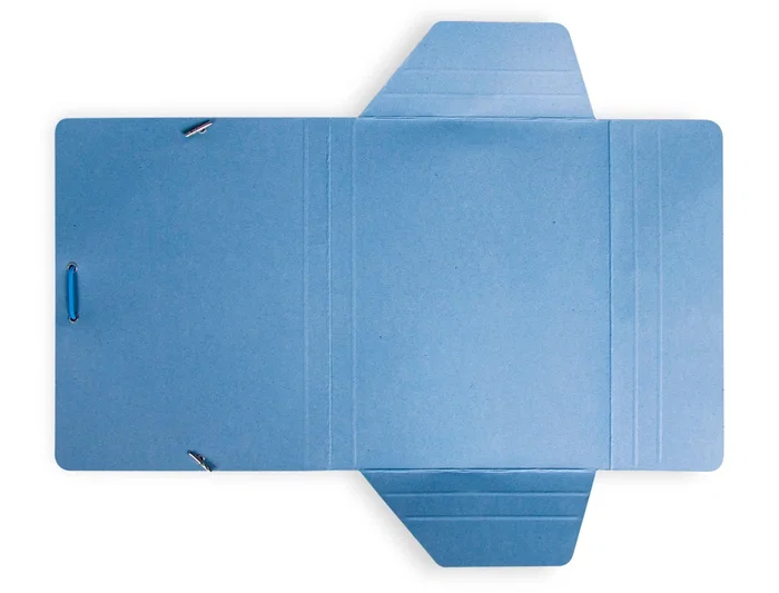 Liderpapel Carpeta Tres Solapas Cartón Pintado Cuarto Color Azul 185x10x235mm