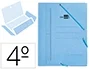Liderpapel Carpeta Tres Solapas Cartón Pintado Cuarto Color Azul 185x10x235mm