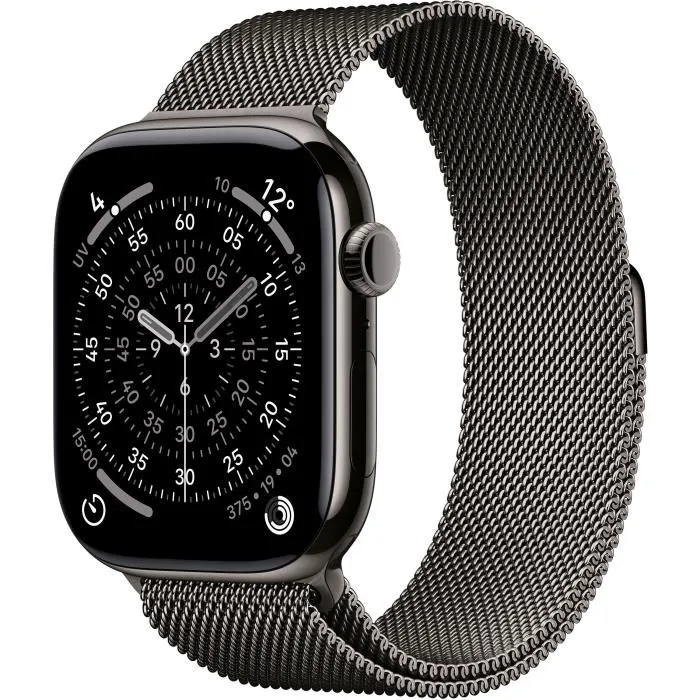 Apple MFD34ZRA Watch Series 11 GPS + Cellular 46 mm Caja Titanio Color Pizarra Correa Milanese Loop S/M Apple MFD34ZRA Watch Series 11 GPS + Cellular 46 mm Caja Titanio Color Pizarra Correa Milanese Loop S/M