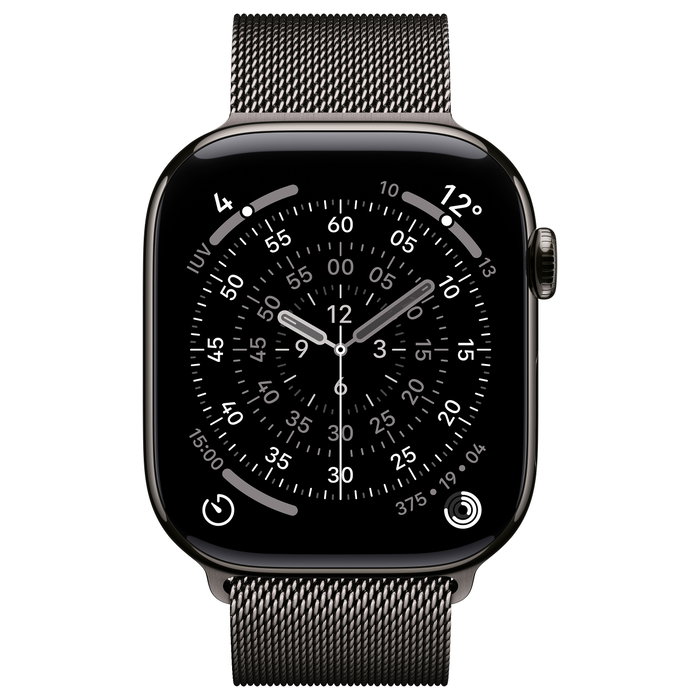 Apple Watch Series 11 GPS + Cellular 46 mm - Caja de titanio color pizarra - Correa Milanese Loop color pizarra - S/M Apple Watch Series 11 GPS + Cellular 46 mm - Caja de titanio color pizarra - Correa Milanese Loop color pizarra - S/M