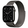 Apple Watch Series 11 GPS + Cellular 46 mm - Caja de titanio color pizarra - Correa Milanese Loop color pizarra - S/M