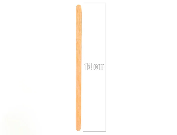 Paletina agitadora de madera 14 cm con funda individual, bolsa de 1000 unidades