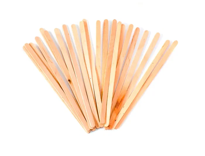 Paletina agitadora de madera 14 cm con funda individual, bolsa de 1000 unidades