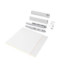 Emuca Kit de cajón Vertex para cocina o baño, 93mm de altura, módulo 600mm, Blanco