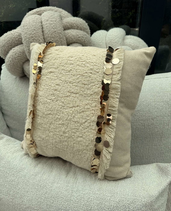 Aberto Design KET009 Funda de Cojín Beige 43x43 cm 85% Algodón 15% Poliéster Aberto Design KET009 Funda de Cojín Beige 43x43 cm 85% Algodón 15% Poliéster