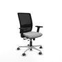PIQUERAS Y CRESPO Silla de oficina Haches Gris claro con malla Negro