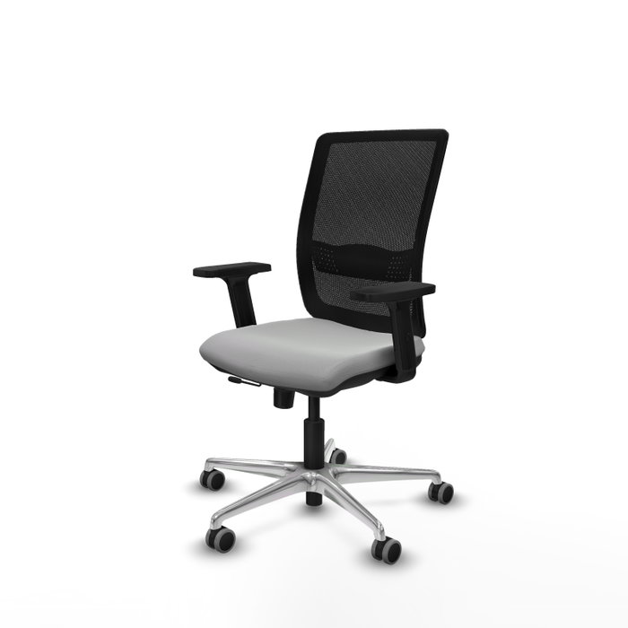 PIQUERAS Y CRESPO Silla de oficina Haches Gris claro con malla Negro PIQUERAS Y CRESPO Silla de oficina Haches Gris claro con malla Negro