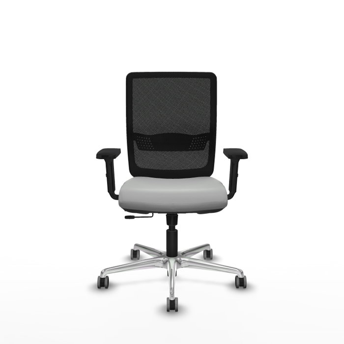 PIQUERAS Y CRESPO Silla de oficina Haches Gris claro con malla Negro PIQUERAS Y CRESPO Silla de oficina Haches Gris claro con malla Negro