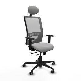 PIQUERAS Y CRESPO Silla de oficina Zulema Gris claro con mecanismo Sincro/Traslack