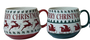 DKD Home Decor Taza Navidad Tradicional Rojo Verde Porcelana 10 x 9 x 13.5 cm (6 Unidades)