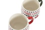 DKD Home Decor Taza Navidad Tradicional Rojo Verde Porcelana 10 x 9 x 13.5 cm (6 Unidades)