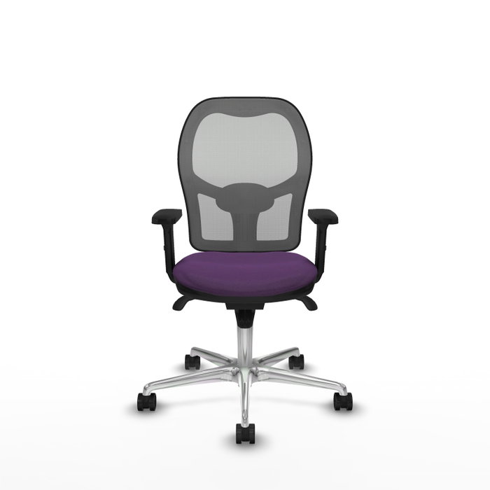 PIQUERAS Y CRESPO Silla de oficina Jorquera con mecanismo Sincro, Tela Morada y Malla Gris PIQUERAS Y CRESPO Silla de oficina Jorquera con mecanismo Sincro, Tela Morada y Malla Gris