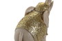 DKD Home Decor Figura de Elefante en Resina Beige y Dorado