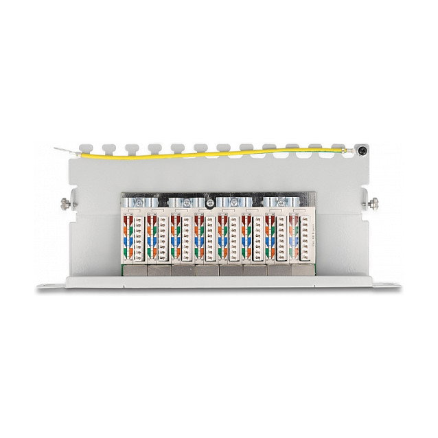 DeLOCK Patchpanel 8 Port Cat.6A 10 pulg. 0,5U Gris DeLOCK Patchpanel 8 Port Cat.6A 10 pulg. 0,5U Gris