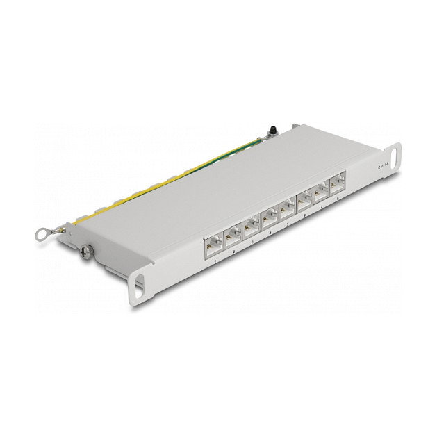 DeLOCK Patchpanel 8 Port Cat.6A 10 pulg. 0,5U Gris DeLOCK Patchpanel 8 Port Cat.6A 10 pulg. 0,5U Gris