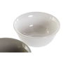 Cuenco DKD Home Decor Blanco Gris Porcelana Vintage 12,5 x 12,5 x 6,5 cm 2 Piezas