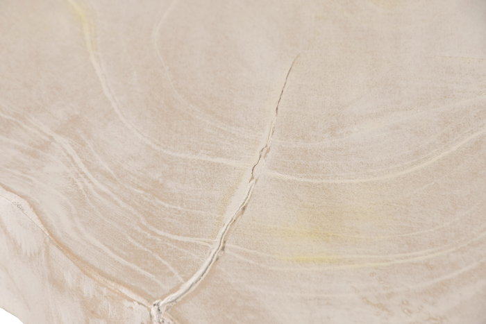DKD Home Decor Mesa de Centro Raíz de Teca Blanco Decapé