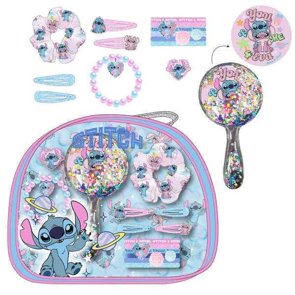 Cerdá Set de Belleza Neceser Accesorios Stitch 25.0 x 20.5 x 5.0 cm