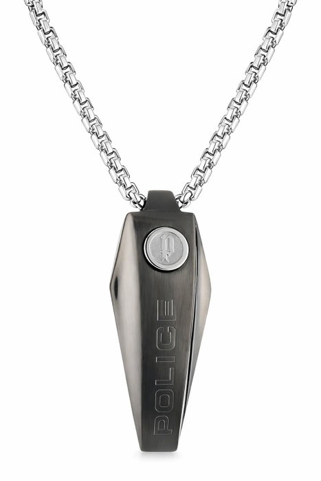 Police PJ24925PSU-01 Collar de Acero Inoxidable Negro