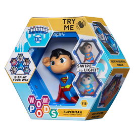 Wow Pods DC Super Friends Superman Figura Coleccionable Interactiva con Luz LED y App 3D
