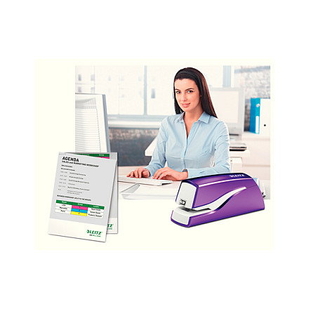 LEITZ Grapadora eléctrica NeXXt Series WOW 5566 violett-metallic LEITZ Grapadora eléctrica NeXXt Series WOW 5566 violett-metallic