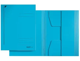 Leitz Subcarpeta de Cartulina Din A4 con 3 Solapas, Azul