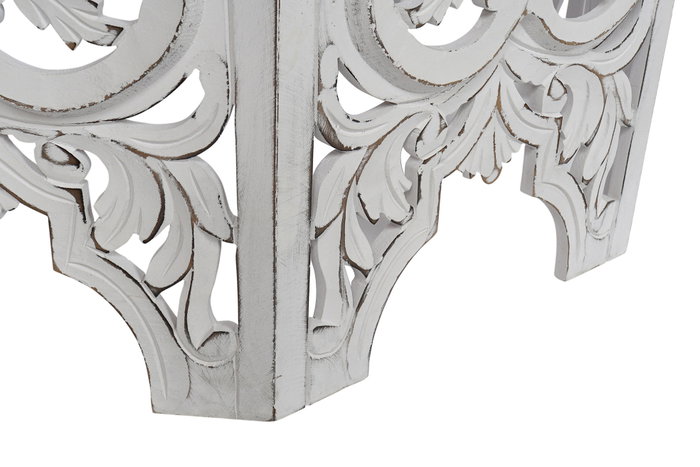 DKD Home Decor Mesa de Centro MDF Blanco Envejecido