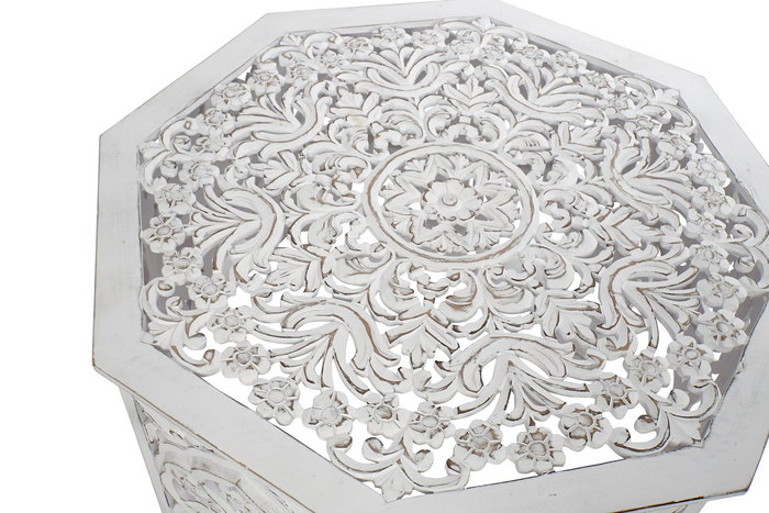 DKD Home Decor Mesa Centro Blanco Mdf 84 x 84 x 46 cm