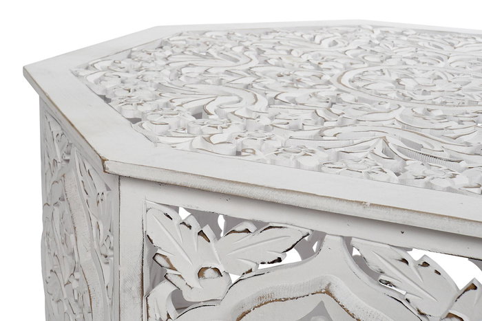 DKD Home Decor Mesa Centro Blanco Mdf 84 x 84 x 46 cm