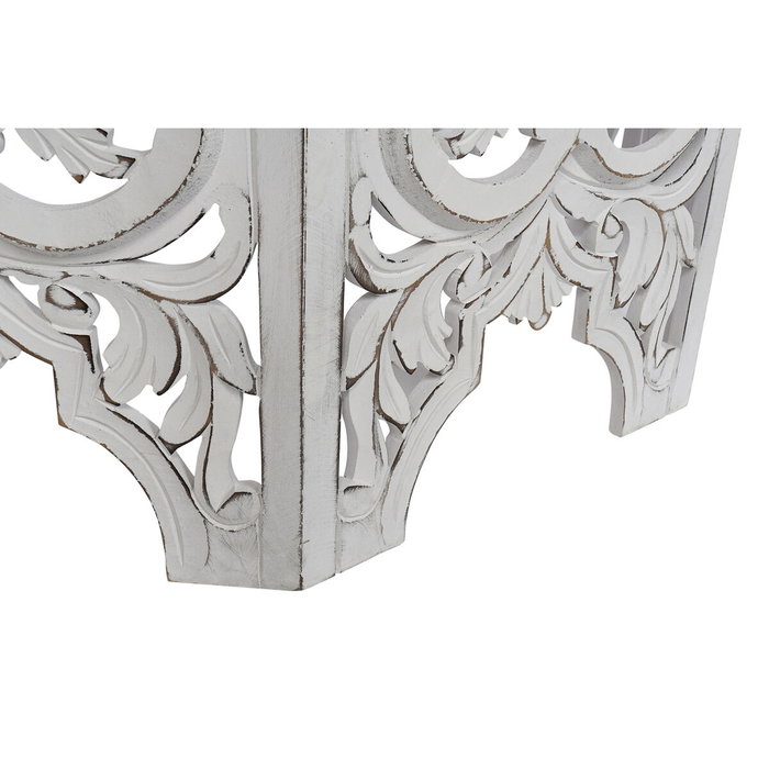 DKD Home Decor Mesa de Centro MDF Blanco Envejecido