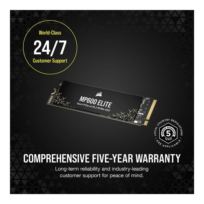 Corsair MP600 ELITE 1TB M.2 PCI-E NVMe Gen4 SSD para PC