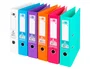 Liderpapel Archivador de palanca A4 forrado en PVC con lomo de 75 mm colores surtidos