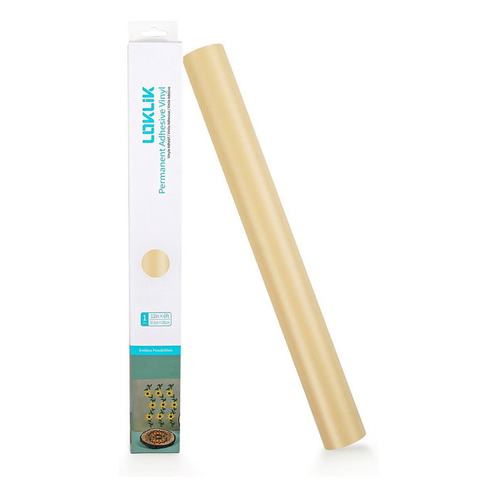 LOKLiK Europe Vinilo adhesivo permanente mate - Beige - 30,5 x 180 cm