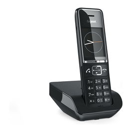 Gigaset Comfort 550 Teléfono Inalámbrico Analógico, Negro/Cromo, Altavoz, Identificador de Llamadas, Agenda 200 Contactos, Pantalla TFT 2.2"